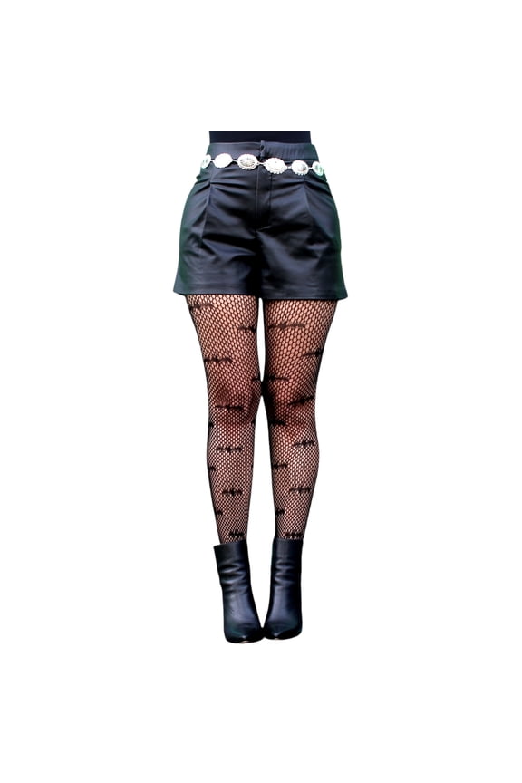 Bat Vampire Fishnet Stockings Witch Patterned Tights Halloween Spooky Leggings