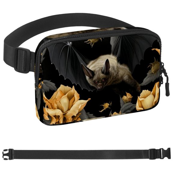 Bat Waist Fanny Pack-Travel Bag Fanny Pack For Women & Men Cute Waist Bag, Hiking Travel Camp Running, Strap Extension, Easy Carry Any Phone, Passport, Wallet