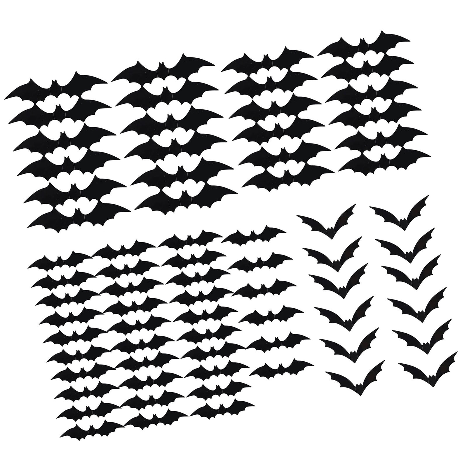 Bat Wall Decals Adhesive PVC Stickers Halloween Decoration Realistic ...
