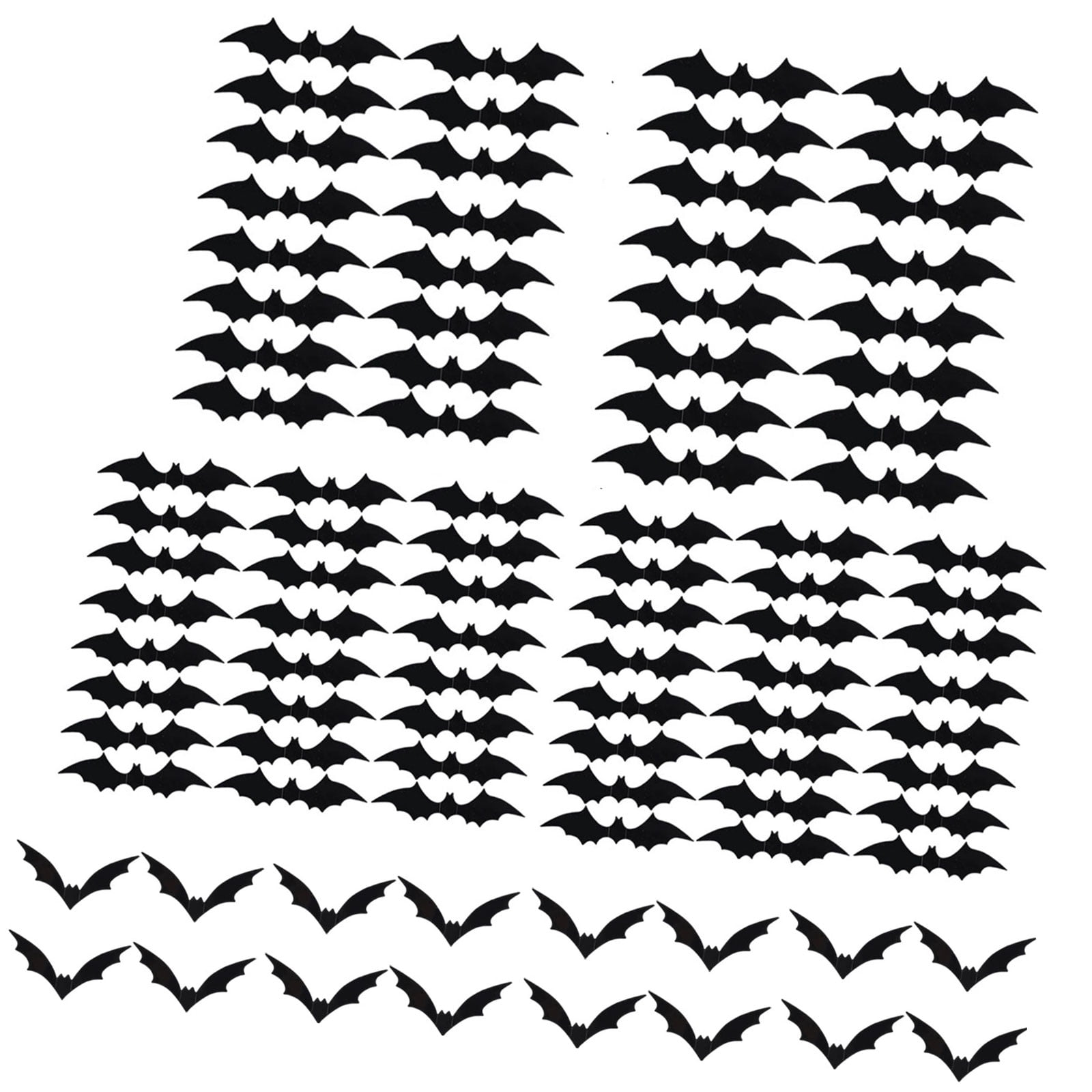Bat Wall Decals Adhesive PVC Stickers Halloween Decoration Realistic ...