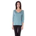 thumbnail image 1 of Bat Wing 3/4 Sleeve V Neck Top, 1 of 3