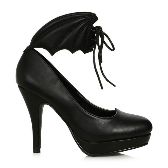 Bat Wing Black Womens Sexy Vampire 4" Heel Shoes size 10