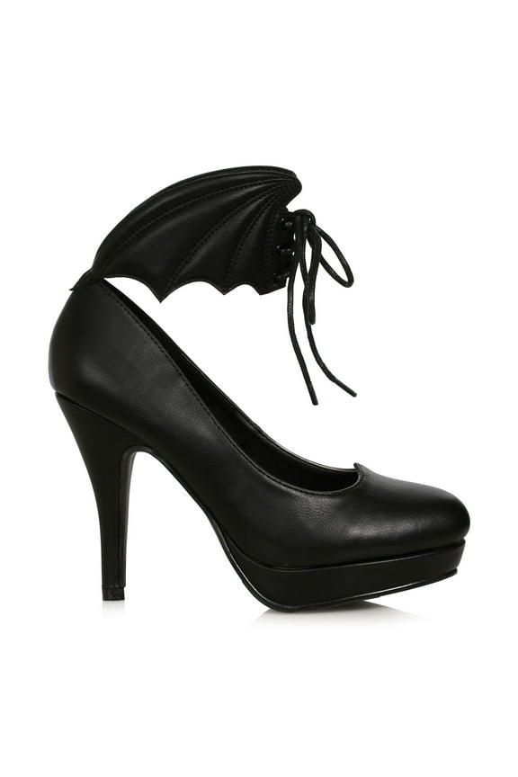 Bat Wing Black Womens Sexy Vampire 4" Heel Shoes size 7
