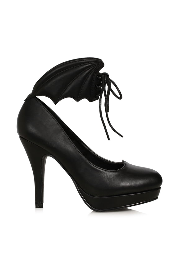 Bat Wing Black Womens Sexy Vampire 4" Heel Shoes size 8