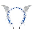 thumbnail image 1 of Bat Wing Ruffle Mesh Headband, Decorative Bow‑Accented Hair Band for Halloween, Themed Party, Photo Shoot Hair Accessory, 1 of 2