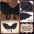 thumbnail image 1 of Bat Wings Black Non-Woven Fabric 1 Pack Adjustable Halloween Costume Accessory for Halloween Themed Party Cosplay Trick or Treat Dress Up Fancy Holiday Birthday Gift, 1 of 3