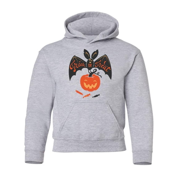 Bat With Pumpkin Hoodie Juniors -Image by Shutterstock,  x-Large