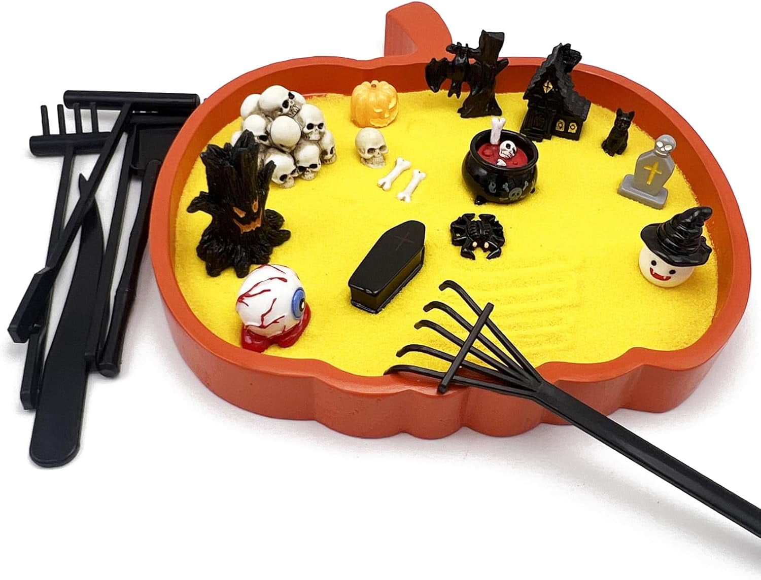 Spooky Gothic Coffin Egg Tray - Black Wooden Egg Holder For - View #12