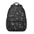 thumbnail image 1 of Bat and Moon Gothic Pattern Backpack for School, Cute School Bag with Adjustable Shoulder Straps and Padded Back, 15.3"x11"x6.7", 1 of 5