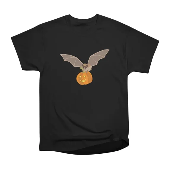 Bat and Pumpkin T-Shirt Tee Gift For Him Merch For Her Apparel For ...