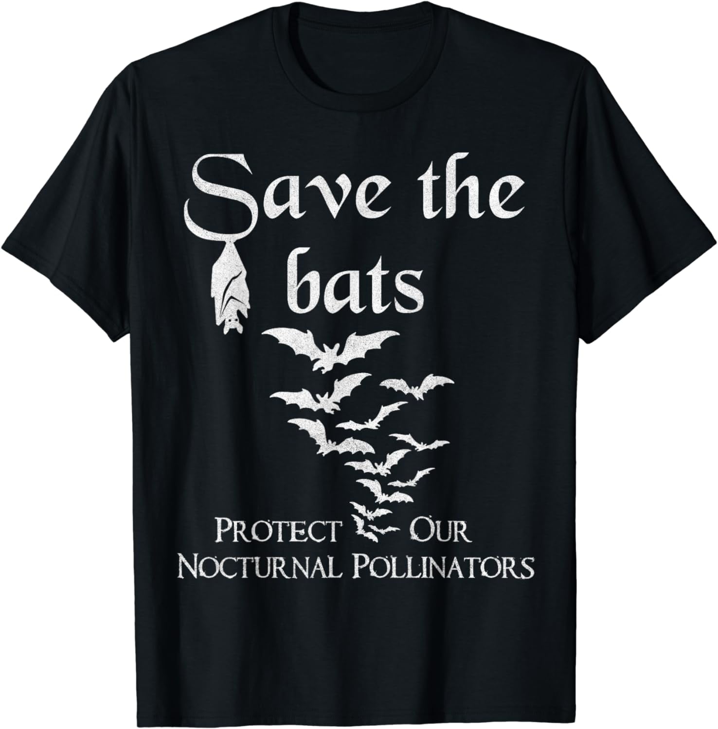 Bat biology Save the bats Protect our nocturnal pollinators TShirt