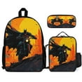 thumbnail image 1 of Bat-man 3 Pcs Backpack Set, Lightweight Large Capacity Bookbags with Crossbody Lunch Bag And Portable Unisex Pencil Bags, 1 of 6