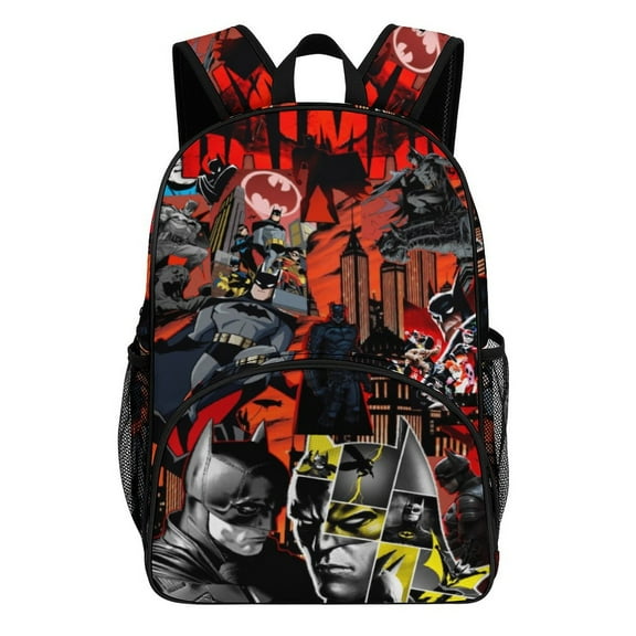 Bat-man Backpack Large College Casual Bookbag Laptop Backpack Computer Bag Hiking Daypack for Women Men