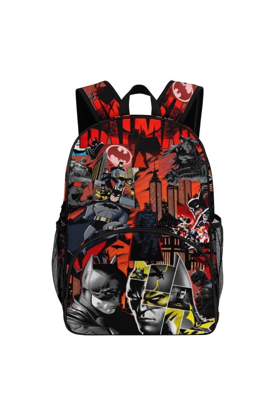 Bat-man Backpack Large College Casual Bookbag Laptop Backpack Computer Bag Hiking Daypack for Women Men
