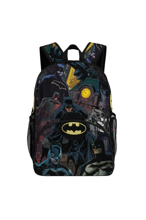 Bat-man Backpack Large College Casual Bookbag Laptop Backpack Computer Bag Hiking Daypack for Women Men