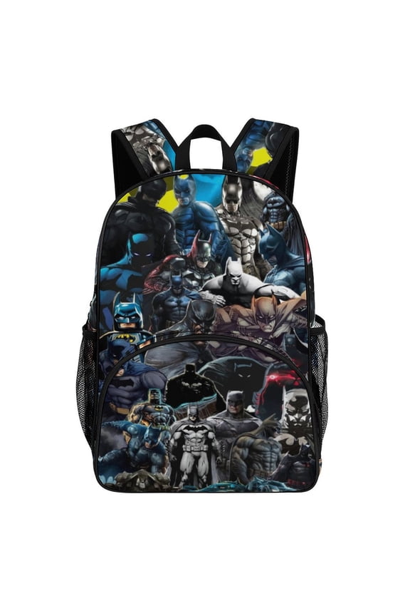 Bat-man Backpack Large College Casual Bookbag Laptop Backpack Computer Bag Hiking Daypack for Women Men