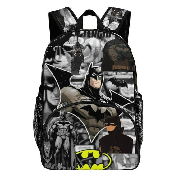 Bat-man Backpack Large College Casual Bookbag Laptop Backpack Computer Bag Hiking Daypack for Women Men