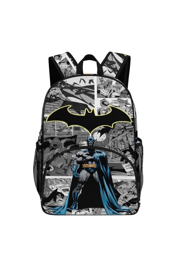 Bat-man Backpack Large College Casual Bookbag Laptop Backpack Computer Bag Hiking Daypack for Women Men
