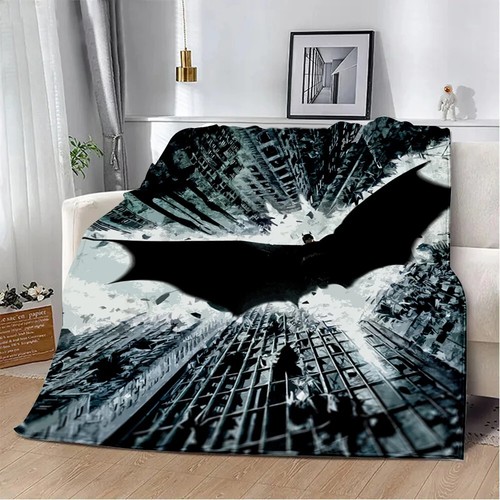 Bat-man Blanket Gifts - 60" x 50" Inches Cartoon Bat-man Flannel Throw Blanket for Boys Girls- Soft Furry Blankets Gift for Sofa