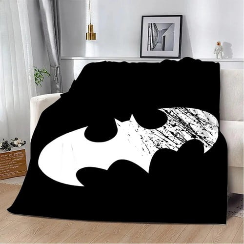 Bat-man Blanket Gifts - 60" x 50" Inches Cartoon Bat-man Flannel Throw Blanket for Boys Girls- Soft Furry Blankets Gift for Sofa