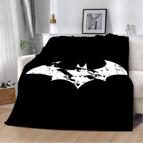 Bat-man Blanket Gifts - 60" x 50" Inches Cartoon Bat-man Flannel Throw Blanket for Boys Girls- Soft Furry Blankets Gift for Sofa