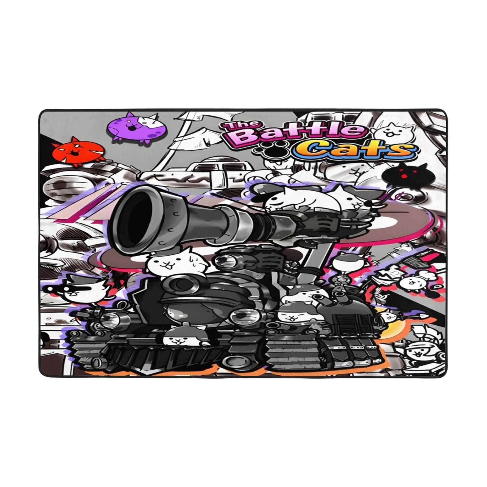 Bat-tle Cats Area Rug Cartoon Rug Modern 3D Digital Print Large Indoor ...