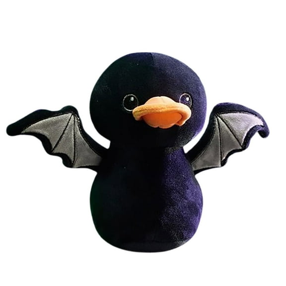 BatDuck Plush Toy Hybrid Animal Stuffed Bat with Orange Bill & Gray Wings, Cute Gothic Soft Toy for Kids Collection, Unique Fantasy Creature Gift