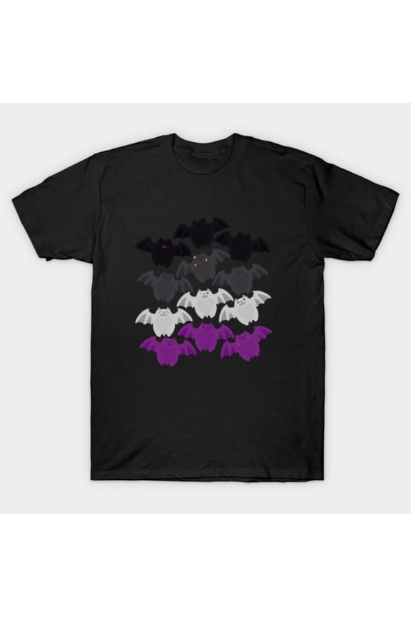 BatLoaf Ace Pride Bisexual Flag Palette Vampire Chibi Mammal Animal Unisex T-Shirt, up to size 3XL.