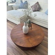 Batamex Home Solid Wood Handmade Round Coffee Table