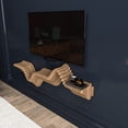 thumbnail image 1 of Batamex Parametrics 48" Floating Wavy Shelf Modern Geometric Wooden Wall Piece, 1 of 8
