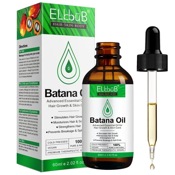 Batana Oil 60ml-100% Pure Natural Organic, Moisturizing Skin and Hair Care for Dryness and Roughness, Anti-aging Advanced Essential Oil