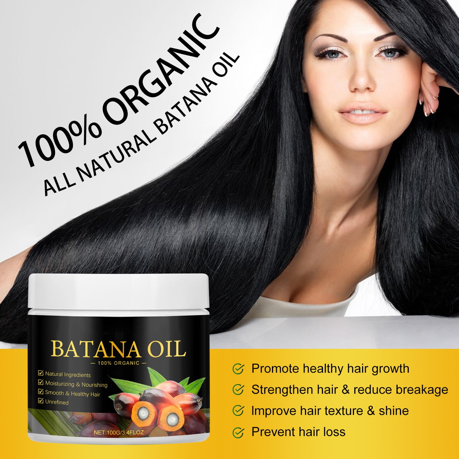Batana Oil Hair Dry & Frizzy Hair Nourish For Smooth Locks Promote Hair