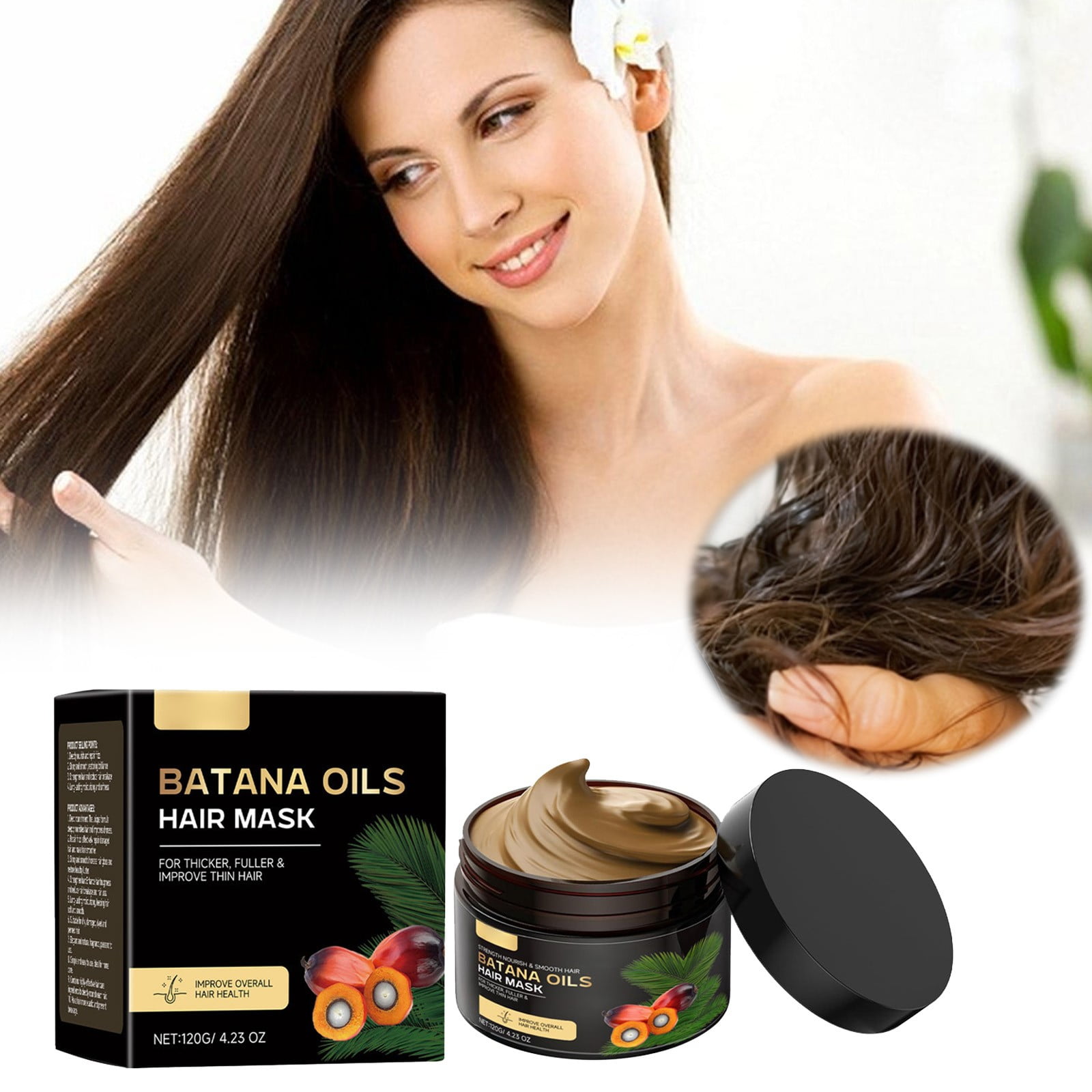 Batana Oil Hair Dry Hair Replenishes And Improves Frizz Making Hair
