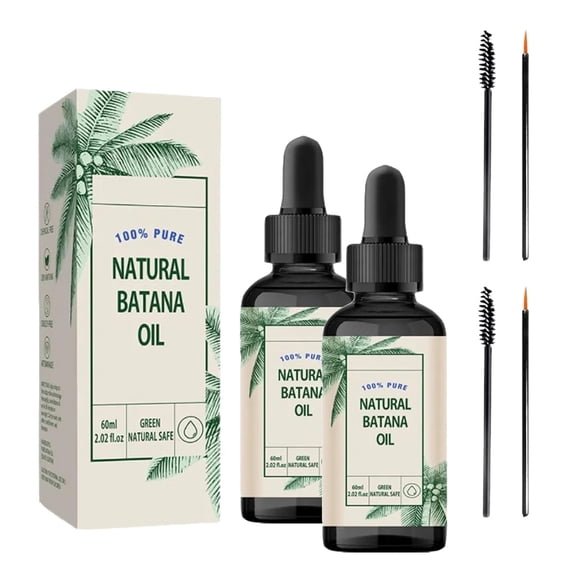 Batana Oil Organic for Healthy and Enhancer Hair,Natural Organic Hair Treatment Oils, Promotes Hair Wellness for Men & Women Enhances Hair & Skin Radiance,Leaves your hair smoother oil(2pcs)