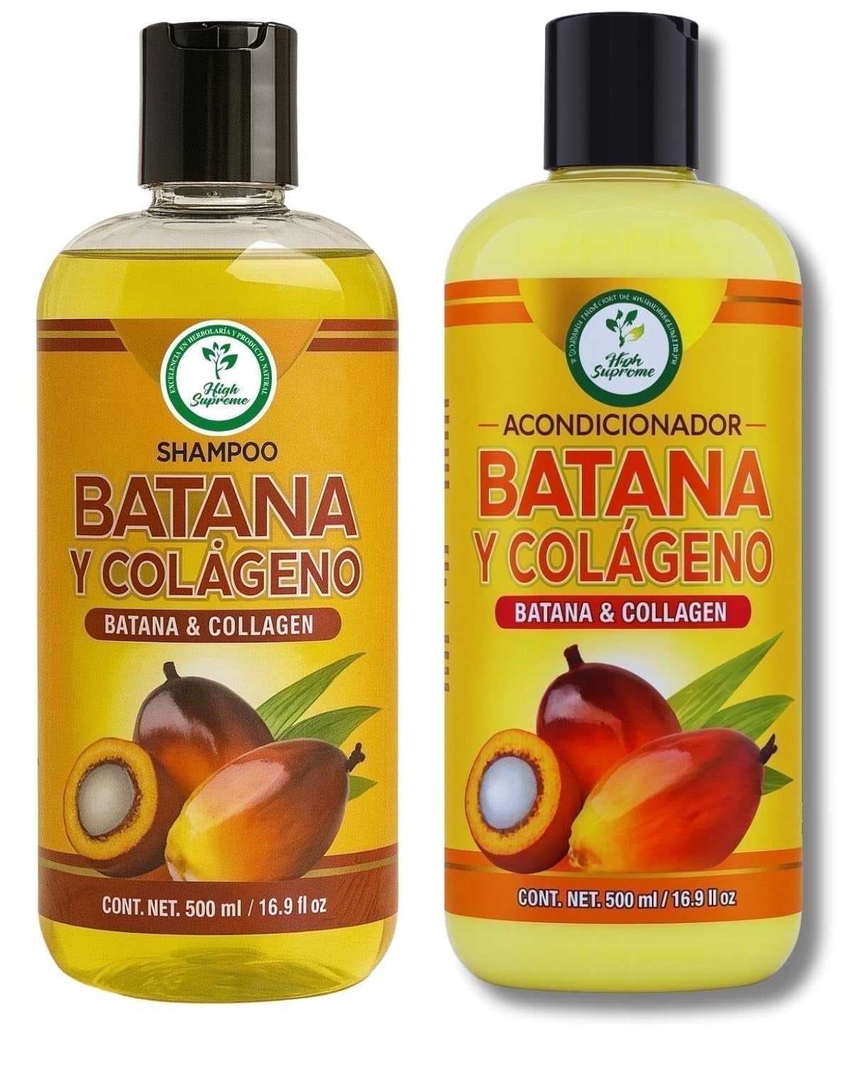 Batana Oil Shampoo with Collagen, Rosemary & Aloe Vera & Conditioner Combo – 16.9 fl oz Each – Nourishing & Moisturizing Combo – Salt-Free, Paraben-Free – For Dry & Thinning Hair – Men & Women