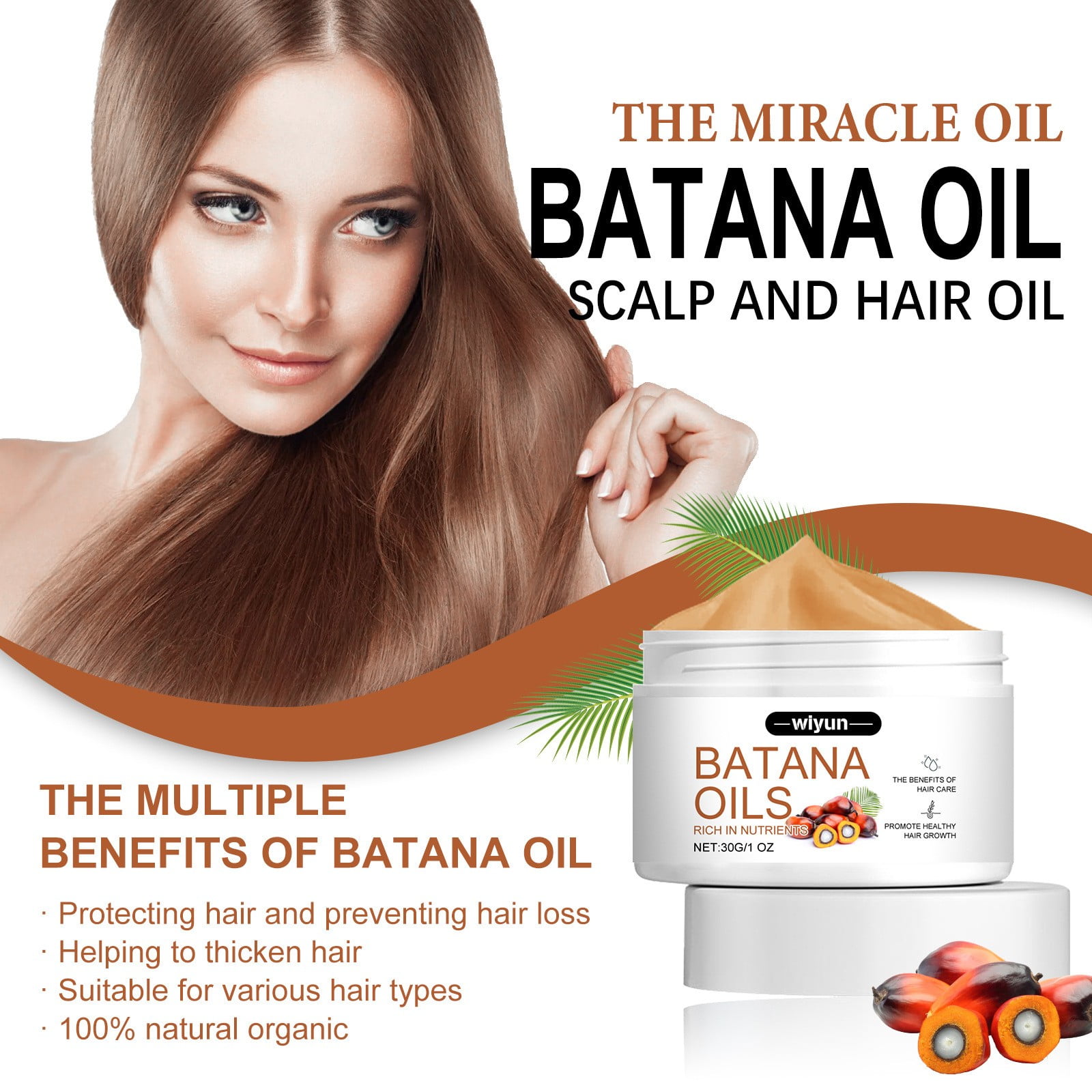 Batana Oil for Hair Growth, Natural Batana Oil, Hair Loss, Moisturizes ...