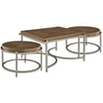 thumbnail image 1 of Batavia 3 Piece Walnut Nesting Wood Veneer Top Table Set, 1 of 12