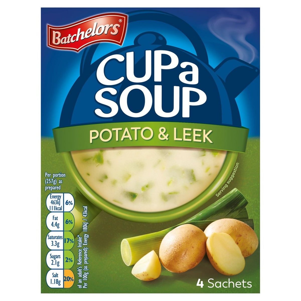 Batchelors Cup A Soup Creamy Potato And Leek 4S 107.4G