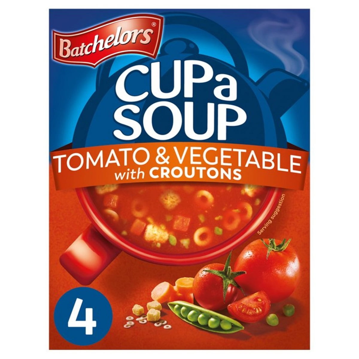 Batchelors Cup a Soup with Croutons Tomato & Vegetable 104g (Pack of 3)