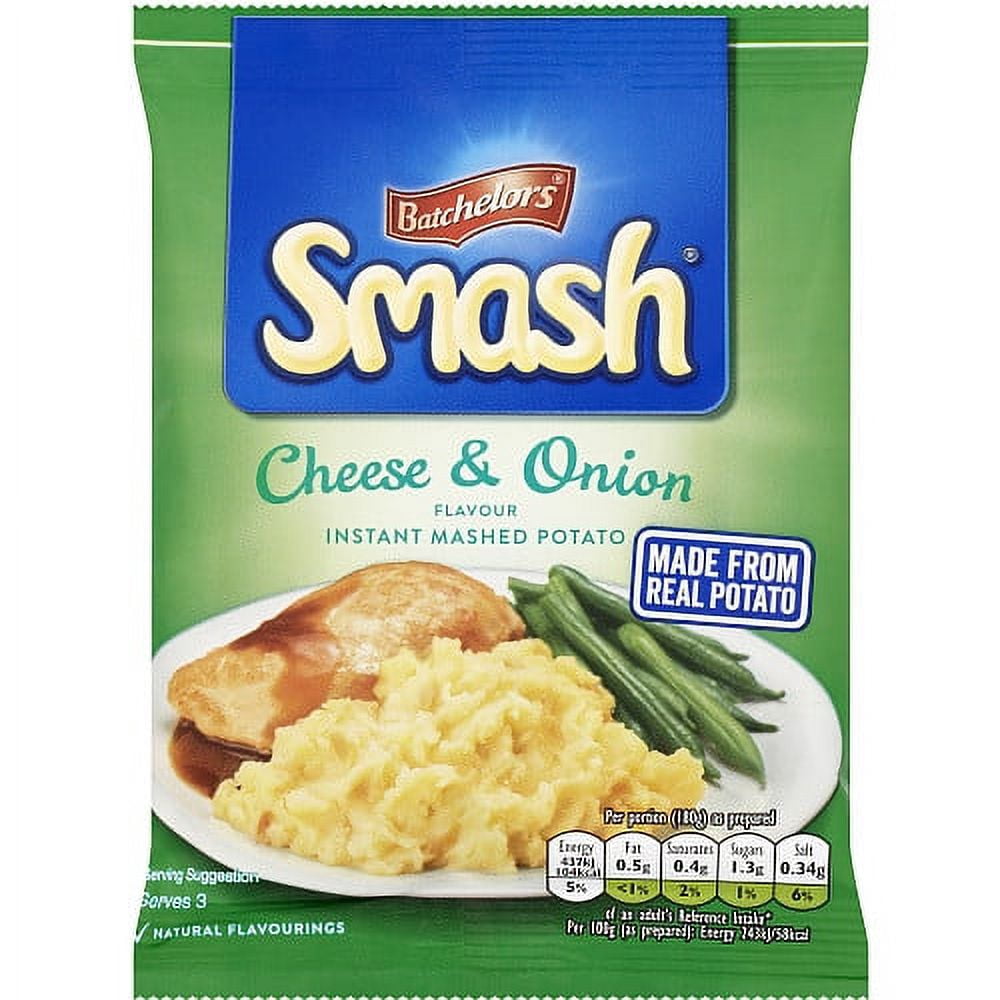Batchelors Smash Cheese & Onion Instant Mash Potato 107g (pack of 9)