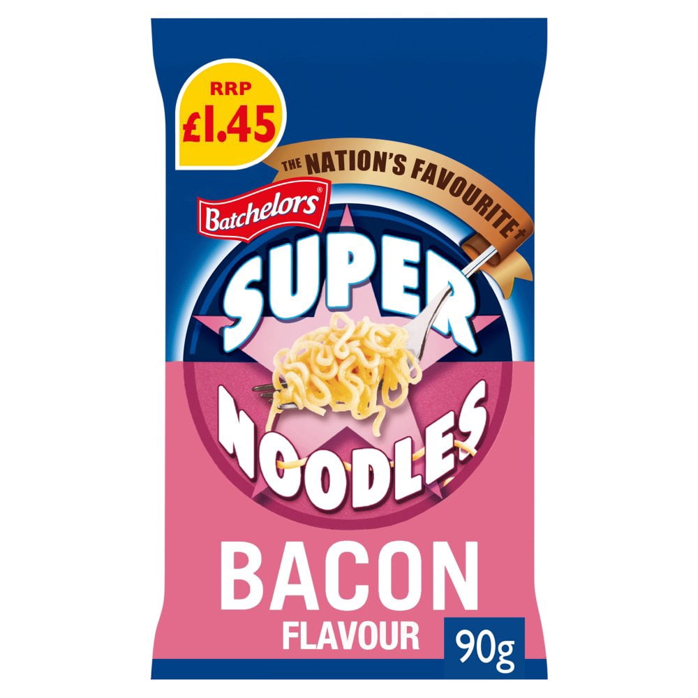 Batchelors Super Noodles Bacon Flavour 90g (pack of 8)
