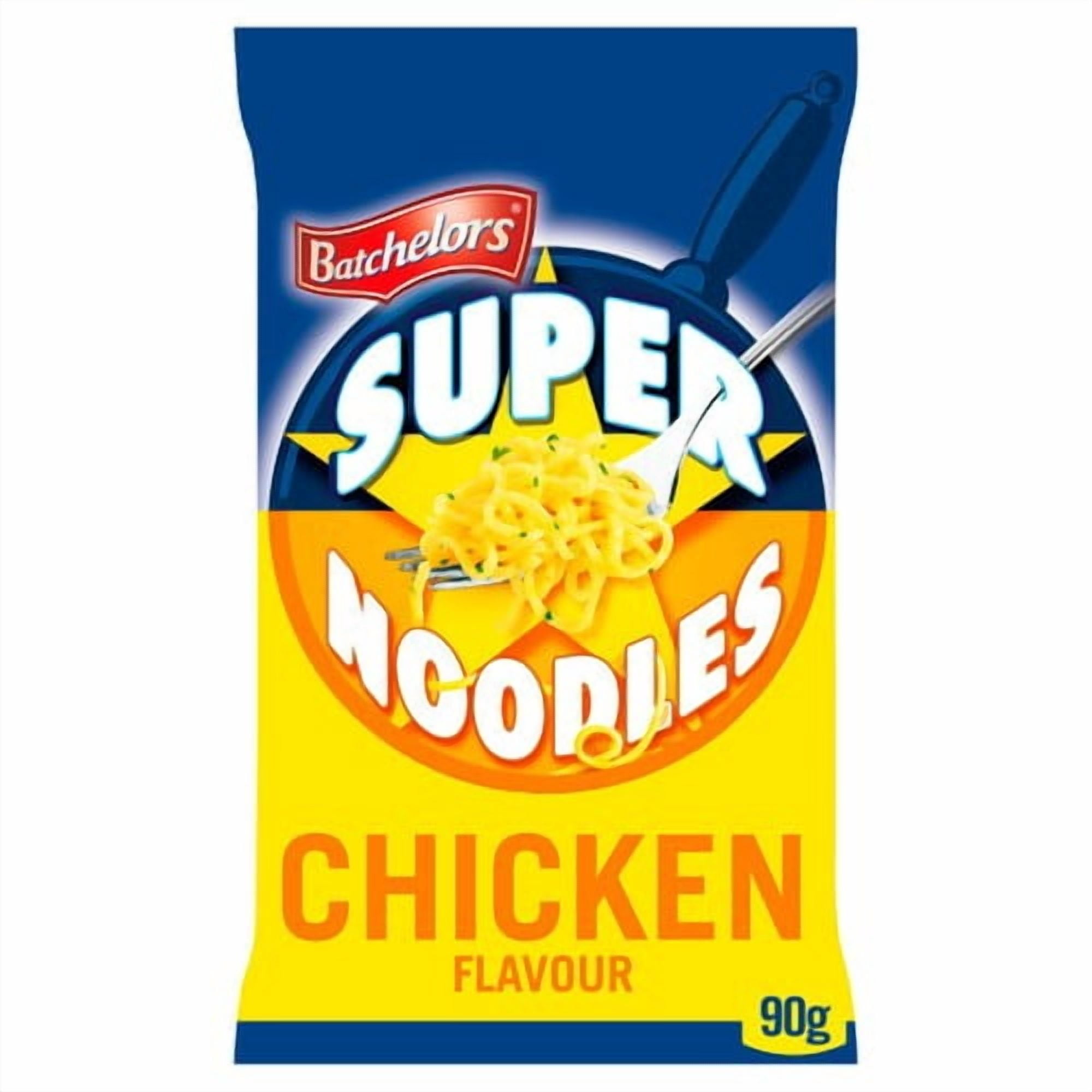 Batchelors Super Noodles Chicken Flavour Instant Noodles 90g, British Import (Pack of 3)