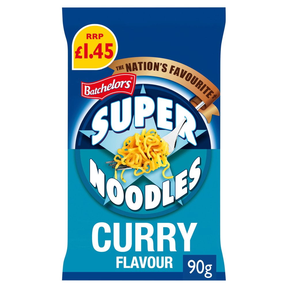 Batchelors Super Noodles Mild Curry Flavour 90g (pack of 8)