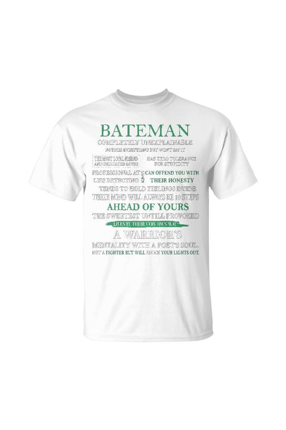 Bateman Name Gift Bateman Completely Unexplainable Unisex Jersey Crewneck Tshirt