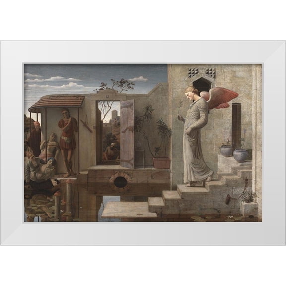 Bateman, Robert 14x11 White Modern Wood Framed Museum Art Print Titled - The Pool of Bethesda