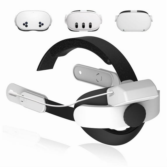 Batery Head Strap for Meta Quest 3S/3, 6000mAh Detachable Batery Pack Replacement for Quest 2, Adjustable Head Strap Enhanced Comfort and Support, Extend Playtime