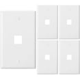 thumbnail image 1 of Bates- 1 Port Keystone Jack Wall Plate, 5 Pack, Ethernet Wall Plate, Keystone Wall Plate, 1 of 9