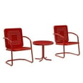 thumbnail image 1 of Crosley Furniture Bates 3 Piece Metal Outdoor Chair Set in Bright Red Gloss, 1 of 12