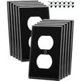 thumbnail image 1 of Bates- Black Outlet Covers Wall Plate, 10 Pack, Duplex Receptacle Outlet, 1 of 8