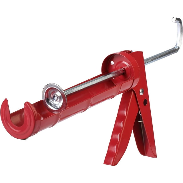Bates Caulking Gun, 101 Thrust Ratio, Red, Caulking Tool Gun, Caulk